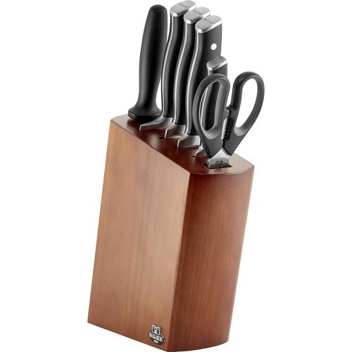  Ballarini 18790 Savuto Nero Knife Block 7 Pieces Wood German Stainless Steel