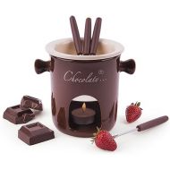 Excelsa Molecuisine Chocolate Fondue 7-Piece Set Chocolate Cream / Brown