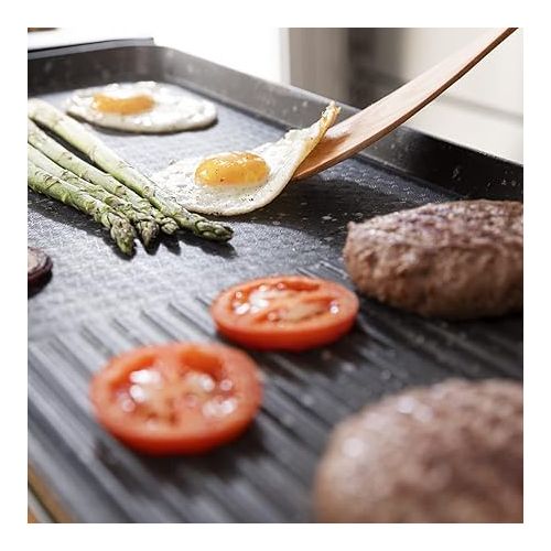  Cecotec Tasty & Grill Electric Grill 3000 RockWater L. 2200 W, Large Area 65 x 30 cm, RockStone Coating, Non-Stick Coating, Adjustable Thermostat