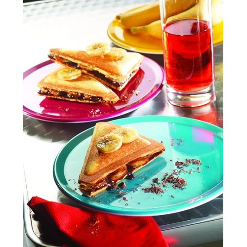  Tefal XA800212 Collection Set Snack Sandwich Plate, Triangular, Recipe Book (English Language Not Guaranteed), 4.4 x 15.5 x 24.2 cm