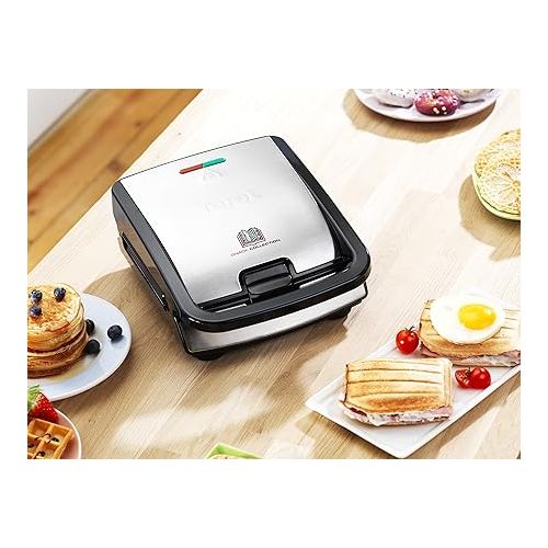  Tefal XA800212 Collection Set Snack Sandwich Plate, Triangular, Recipe Book (English Language Not Guaranteed), 4.4 x 15.5 x 24.2 cm