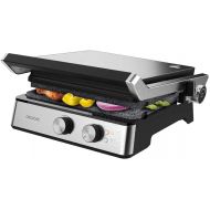 Cecotec Elektrogrill Rock'nGrill Blaze. 2400W, RockStone-Beschichtung, Leichte Reinigung, 180º Offnung, BPA-frei, Grillflache 29x23 cm, Regulierbare Temperatur