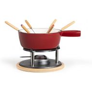 Men390RC Fondue Set of 6 Forks Red