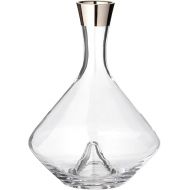 EDZARD Frederick Carafe Wine Decanter Made of Hand-Blown Crystal Glass with Platinum Rim, Height 27 cm, Decanter for Red Wine, Decanter with Capacity 2.1 Litres