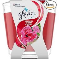 Glade (Brise) Decor Scented Candle Jar - Cherry & Peony (Fruity), Up to 23 Hours Burn Time