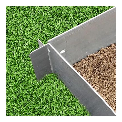  Galvanised Metal Lawn Edging 5m, 10m, 15m, 15m, 20m, 25m, 30m, 35m 40m, 45m, 50m, 100 x 14cm or 100 x 18cm, Flower Bed Bordering