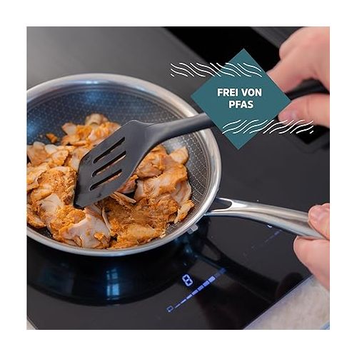  CASPER SOBCZYK Hybrid Frying Pan 24 cm | Coated Pan Induction for All Hobs | Suitable for Oven and Dishwasher | Frying Pan with Non-Stick Coating | Non Stick Pan | Free from PFAS