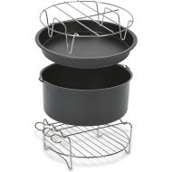 Tefal XA1120 Easy Fry XL Accessory Set, 17 cm, Cooking Basket Liner, 4 Accessories, Healthy Cooking, Non-Stick Stainless Steel, Grey