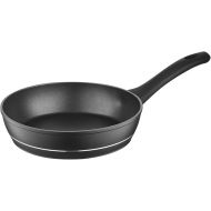FLORINA Aluminium Frying Pan, 20 cm Diameter, Universal Pan, Delux Non-Stick Coating, Anti-Scratch Pan with Induction Base, Pan Suitable for Induction Hobs, Gas Hobs, Electric Hobs (Black)