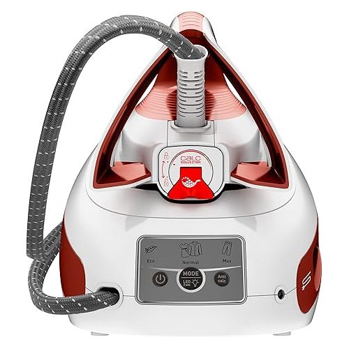  Tefal SV8110 Express Power Steam Iron Station, 420 g/min Steam Boost, 120 g/min Continuous Steam Output, Smart Temp Technology, Limescale Collector, XL Water Tank, Terracotta/White