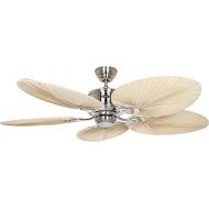 Caribbean Dream Eco II Ceiling Fan Energy-Saving Chrome / Palm Tree with Remote Control