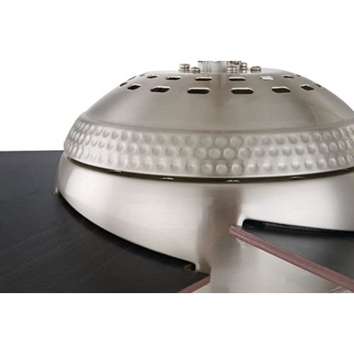  Westinghouse Lighting Bendan LED Deckenventilator mit Licht, Metall, 55 W, 132 x 132 x 36 cm, Ausfuhrung in Seidenmattem Chrom mit Flugeln in Wengue