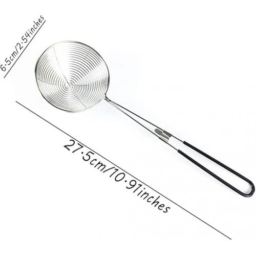  Fondue Sieve Set Stainless Steel Strainer Set Stainless Steel Kitchen Strainer with Handles Slotted Spoon Strainer Fondue Strainer Fondue Accessories Strainer Spoon for Fondue Parties Spaghetti Fondue