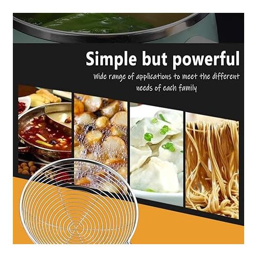  Fondue Sieve Set Stainless Steel Strainer Set Stainless Steel Kitchen Strainer with Handles Slotted Spoon Strainer Fondue Strainer Fondue Accessories Strainer Spoon for Fondue Parties Spaghetti Fondue