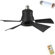 Guangcailun Ceiling Fans for Kitchen with Lights Slim and Minimalist Style for Home Ceiling Fans with Bulbs and Remote Control, Black, 2