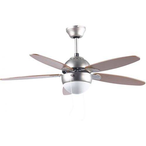  Sichler Haushaltsgerate VT-597 Ceiling Fan with Wooden Wings Lighting Remote Control Diameter 92 cm Ceiling Fan with Lamp Fan with Lighting Ceiling Light