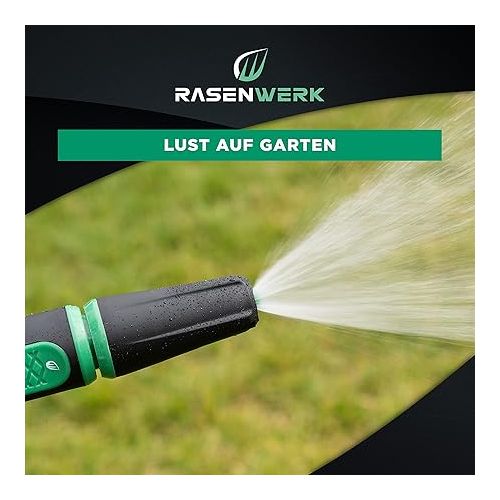  RASENWERK® - Continuously adjustable garden sprayer - with stop function - water spray for garden irrigation - spray gun for various watering needs