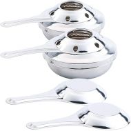 Rosenstein & Sohne Accessories for Cheese Fondue Set: Set of 4 Paste Burners (Fondue Set Cheese, Meat Fondue Set, Fuel Paste Container)