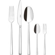 Sambonet Rock 52562-G6 18/10 Stainless Steel Tableware Set for 12 People, 30 Pieces: 6 Forks, 6 Spoons, 6 Knives, 6 Teaspoons, 6 Dessert Forks, Dishwasher Safe