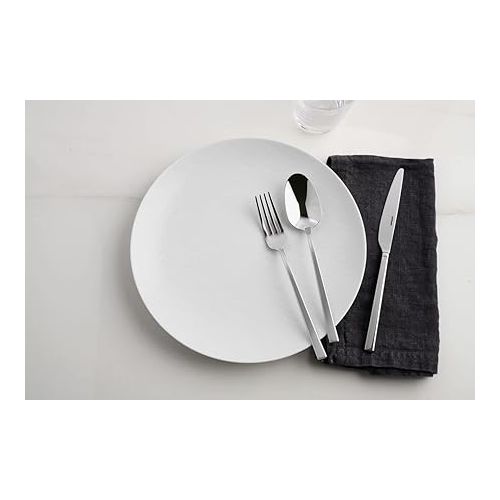  Sambonet Rock 52562-G6 18/10 Stainless Steel Tableware Set for 12 People, 30 Pieces: 6 Forks, 6 Spoons, 6 Knives, 6 Teaspoons, 6 Dessert Forks, Dishwasher Safe