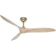 Eco Airscrew Ceiling Fan Brass / Natural Wood