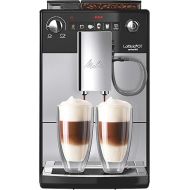 Melitta Latticia OT F300-101 Fully Automatic Coffee Machine with Latteperfection Milk System, Whisper-Quiet Grinder, One Touch Function and XL Water Tank and - Bean Container, 1.5 L, Silver/Black