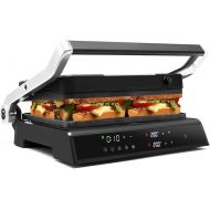 RELAX4LIFE Contact Grill 1800 W, Electric Grill Sandwich Maker Paninimaker, Sandwich Toaster 3 in 1, Grill Toaster 90°C - 230°C, Indoor Grill with Non-Stick Coating and Removable Plates