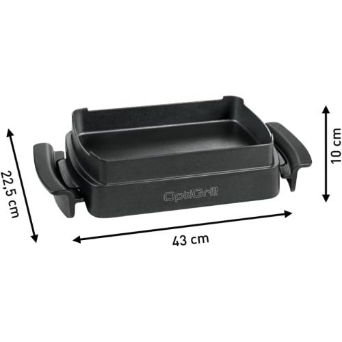  Tefal OptiGrill XA7258 Snacking & Baking Tray (Suitable for OptiGrill+ and OptiGrill Elite Non-Stick Coating, Capacity: 1.6 litre, dishwasher safe), black