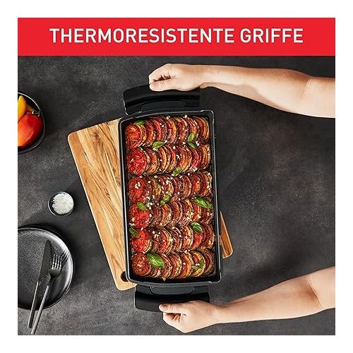  Tefal OptiGrill XA7258 Snacking & Baking Tray (Suitable for OptiGrill+ and OptiGrill Elite Non-Stick Coating, Capacity: 1.6 litre, dishwasher safe), black