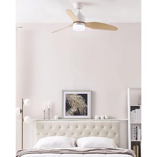  Anderson Ceiling Fan with Light White 3 Speed Levels Scandinavian