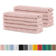 Pack of 10 Terry Guest Towels Set 30 x 50 cm 100% Cotton 10 x Guest Towels Dusky Pink