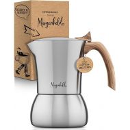 Morgenheld Premium Espresso Maker Induction for 6 Cups [300 ml] Made of Stainless Steel - Mocha Pot, Espresso Jug Suitable for All Types of Cookers - Dishwasher Safe