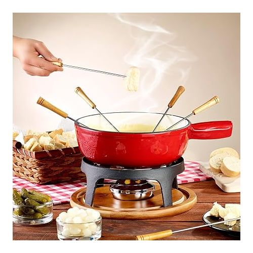  Rosenstein & Sohne Cast Iron Cheese Fondue Pot, 24 cm