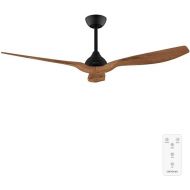 Cecotec - Deckenventilatoren EnergySilence Aero 5200 BlackWood, DC 36W Motor, Durchmesser 132 cm, Steuerung, Timer, Sommer und Winter, Klingen, einstellbare Hohe 12,5 oder 25 cm, still