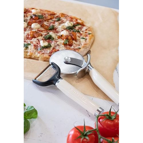 KitchenAid Pizza Cutter Stainless Steel Pizza Cutter Wheel - Almond Cream