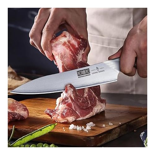  HOSHANHO Chef's Knife, Kitchen Knife 15 cm Utility Knife Made of High-Quality German Carbon Stainless Steel, Professional Chef's Knife with Effortless Ergonomic Handle