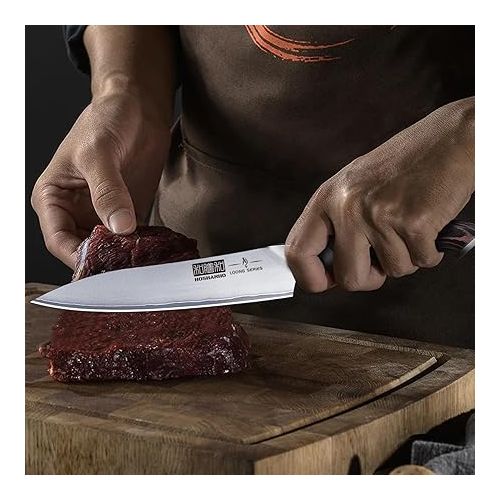  HOSHANHO Chef's Knife, Kitchen Knife 15 cm Utility Knife Made of High-Quality German Carbon Stainless Steel, Professional Chef's Knife with Effortless Ergonomic Handle