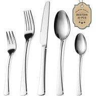 Bestdin Cutlery Set for 6 People, 30-Piece Stainless Steel Cutlery Set with Knife Fork Spoon, High-Quality Stainless Steel Cutlery, Dishwasher Safe