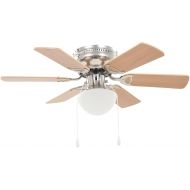 vidaXL Deckenventilator Beleuchtung 82cm Hellbraun Ventilator Lampe Leuchte