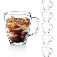 Design?Master [Pack of 6, 350 ml] - Latte Macchiato Glasses with Handle, Coffee Glass/Tea Glass, Keeps Warm for a Long Time, Perfect for Latte, Cappuccino, Americano, Tea and Drinks