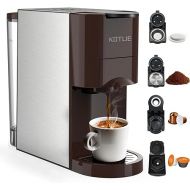 KOTLIE Espresso Coffee Machine, 4-in-1 Coffee Machine for Nespresso Original/Dolce Gusto/Flour/ESE Capsule Espresso Machine, 19 Bar Automatic Nespresso Capsules Coffee Machine