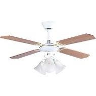 Sichler Haushaltsgerate Ceiling Lamps: Ceiling Fan VT-696 with Wooden Wings and Lighting, Diameter 105 cm (Ceiling Light with Fan, Ceiling Fan Wooden Wings, Fan)