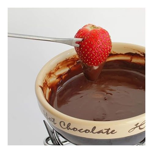  AMACOAM Fondue Forks Stainless Steel Cheese Fondue Forks Dishwasher Safe Fondue Forks 24 cm Skewers Fondue Fork with Heat Resistant Handle for Cheese Meat Fruit Chocolate Fountain Cheese Forks Pack of