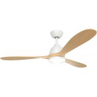 SPC Conforto DC Nature Ceiling Fan with Natural Wood Blades, Dimmable, Ultra Quiet and Energy Saving DC Motor, Diameter 132 cm, WiFi for App Control and Remote Control