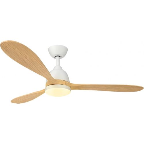  SPC Conforto DC Nature Ceiling Fan with Natural Wood Blades, Dimmable, Ultra Quiet and Energy Saving DC Motor, Diameter 132 cm, WiFi for App Control and Remote Control