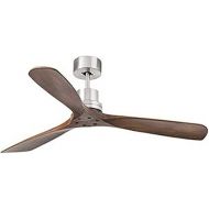 Deckenventilator Lorefar LANTAU Faro 33370 Nickel matt mit 3 dunklen Nussholz-Flugeln Durchmesser 132 cm inkl. Fernbedienung 3 Geschwindigkeitsstufen