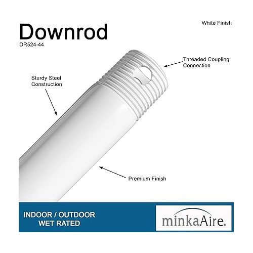  Minka Aire 24 Ceiling Fan Downrod DR524 - 44 - White