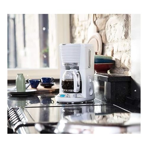  Russell Hobbs Inspire 24390-56 Digital Coffee Machine, Programmable Timer, 1.25 L Glass Jug, up to 10 Cups, Warming Plate, Automatic Shut-Off, 1100 W, Filter Coffee Machine