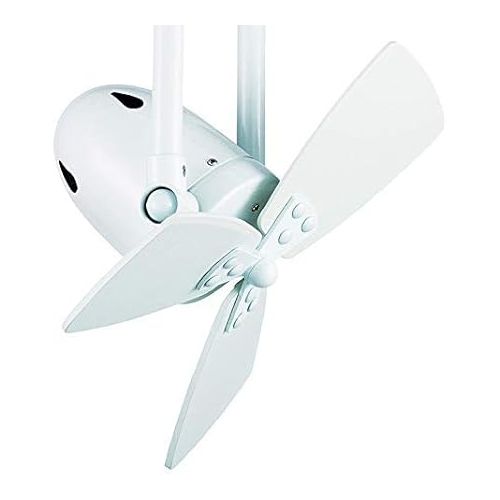  Sulion - White Ceiling Fan with Remote Control 9.7W | Adjustable Double Rotation, Compatible with Slanted Ceilings | Lighting and Ventilation