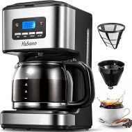 Yabano Filter Coffee Machine Digital with Timer, AromaSelector, Permanent Filter, Touch Screen, 900W, 1.5 L, Stainless Steel